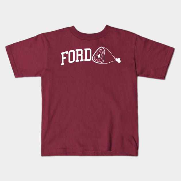 FordHAM University Kids T-Shirt by UselessRob